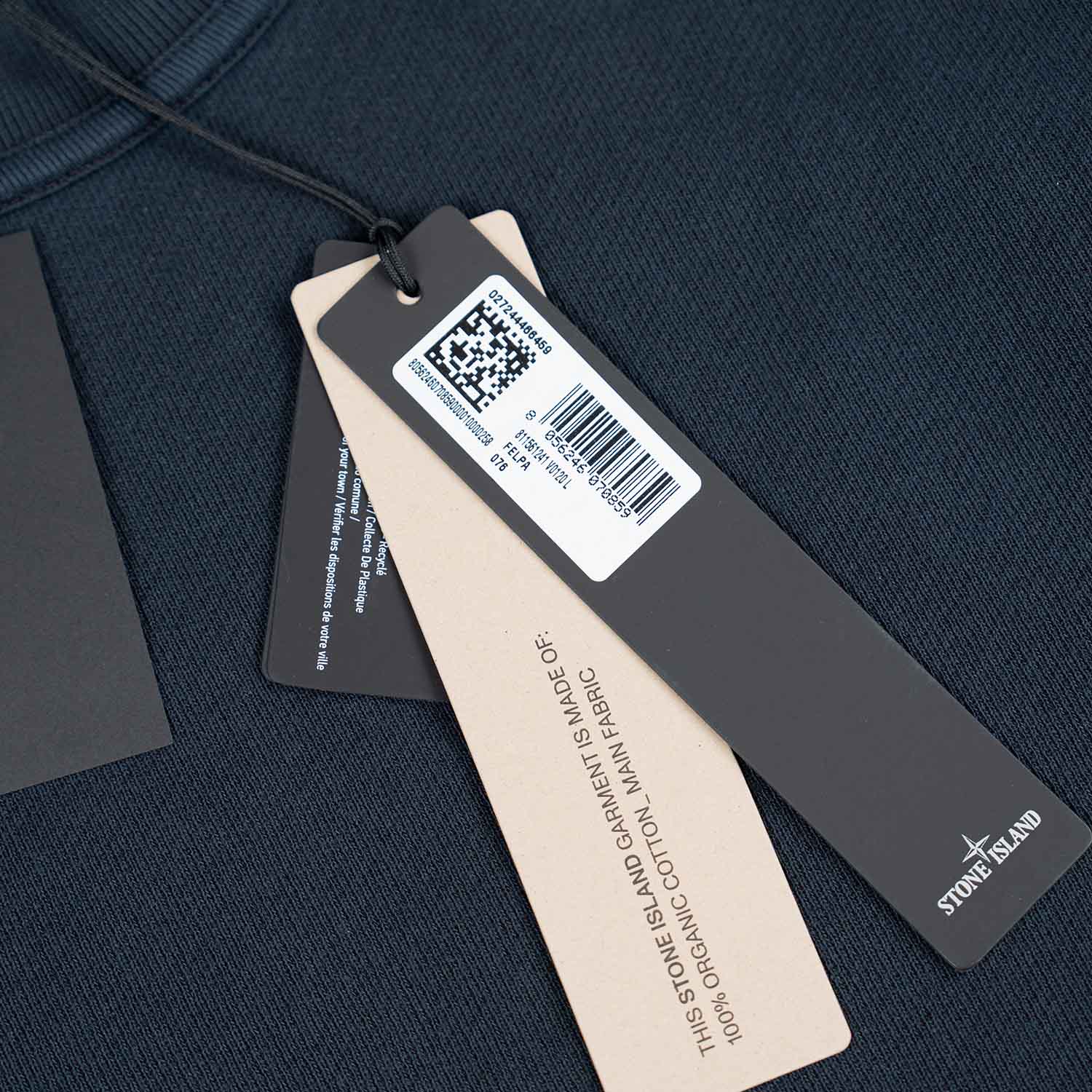 Stone Island Diagonal Fleece Old Effect Crew Neck Sweatshirt