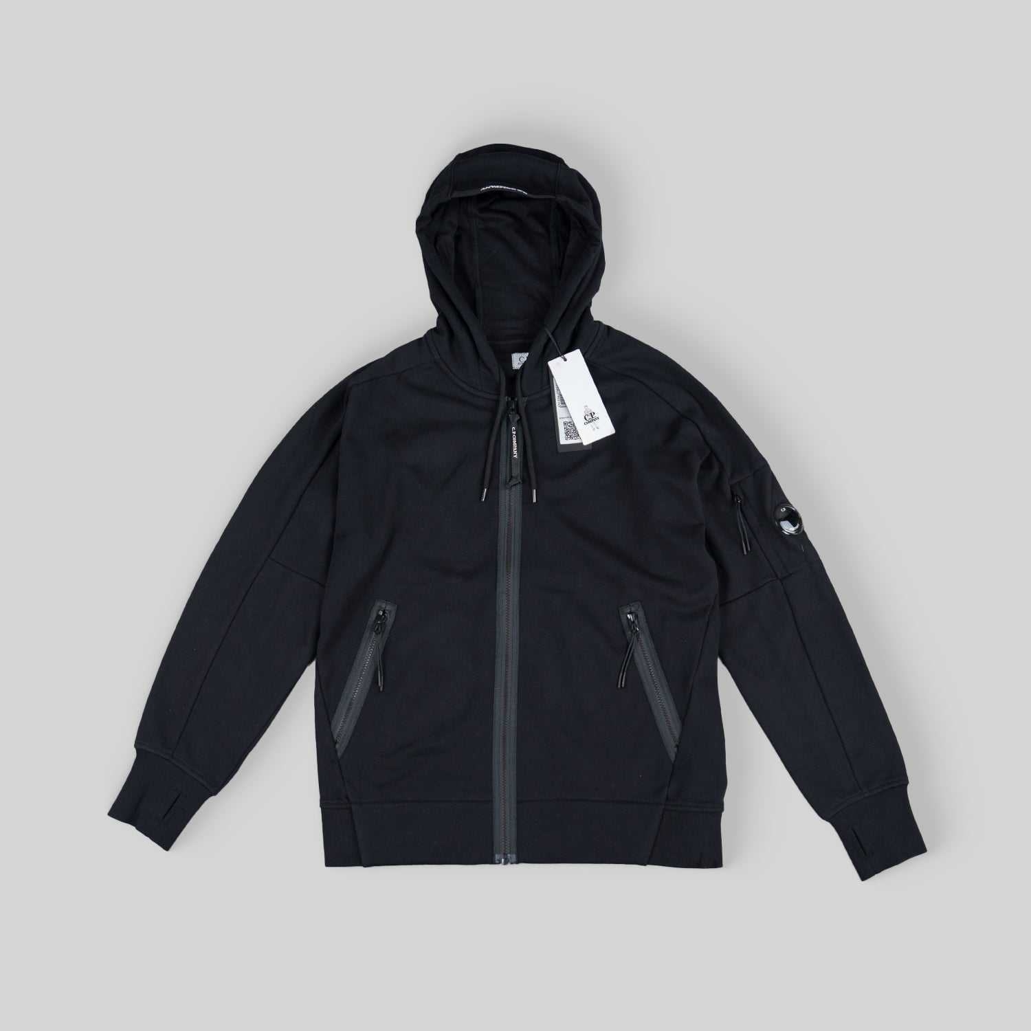 C.P Company Black Zip Hoodie