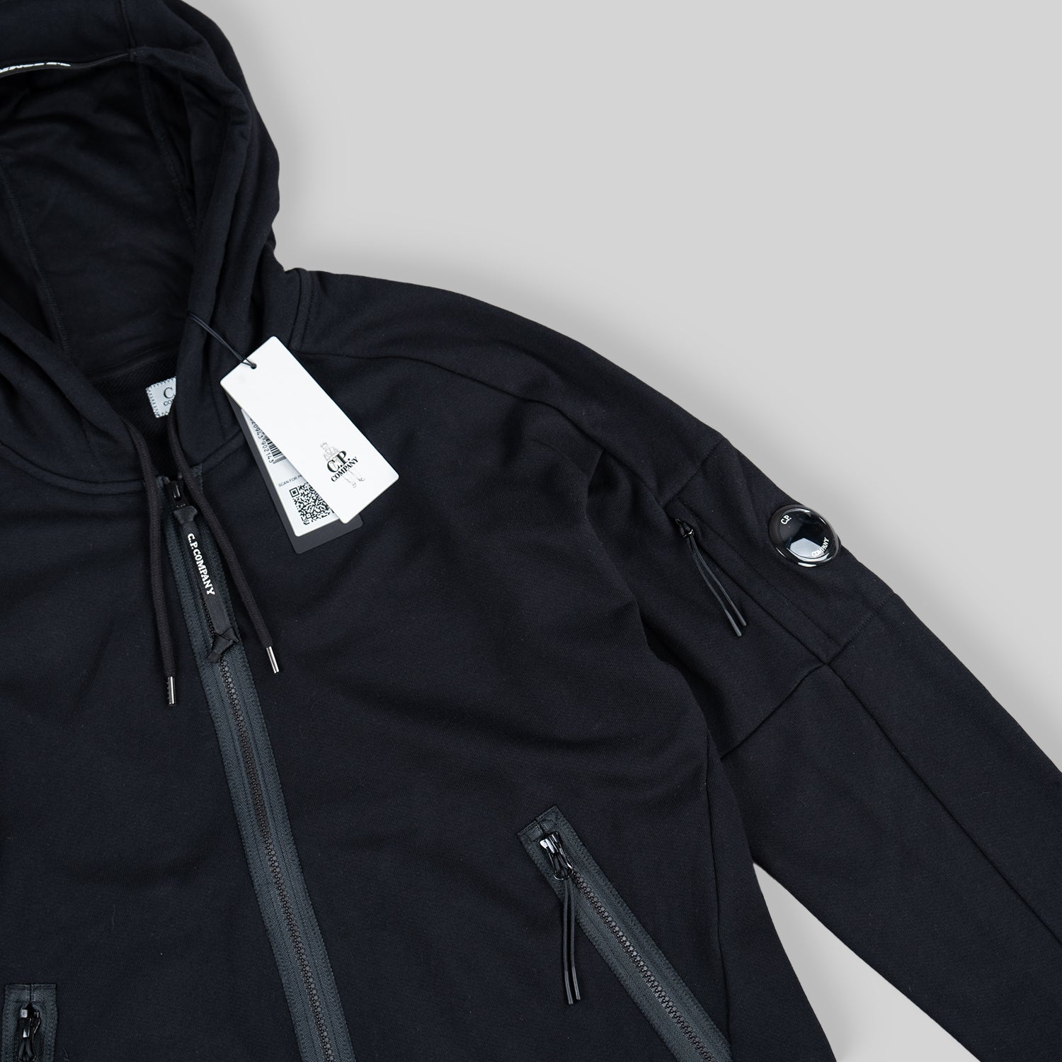 C.P Company Black Zip Hoodie